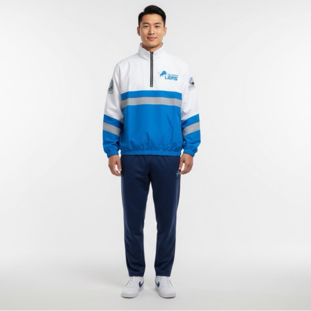 Detriot Lions UNISEX Pullover Windbreaker XL